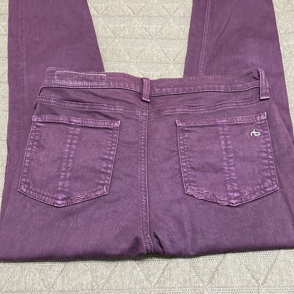 RAG & BONE skinny style W15020337 distressed wine jeans 28 - Picture 8 of 12